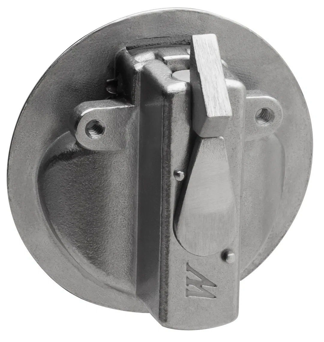6136C – WHITECAP IND Drawer Latch, Locking Latch Silver Stainless Steel Single With Striker Pose - view 2
